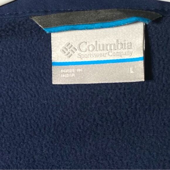 Columbia men’s navy jacket inner cinch waist fleece lined Large Winter - Picture 9 of 9